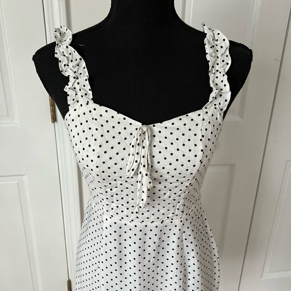 Polka Dot Ruffle Dress - Picture 2 of 6